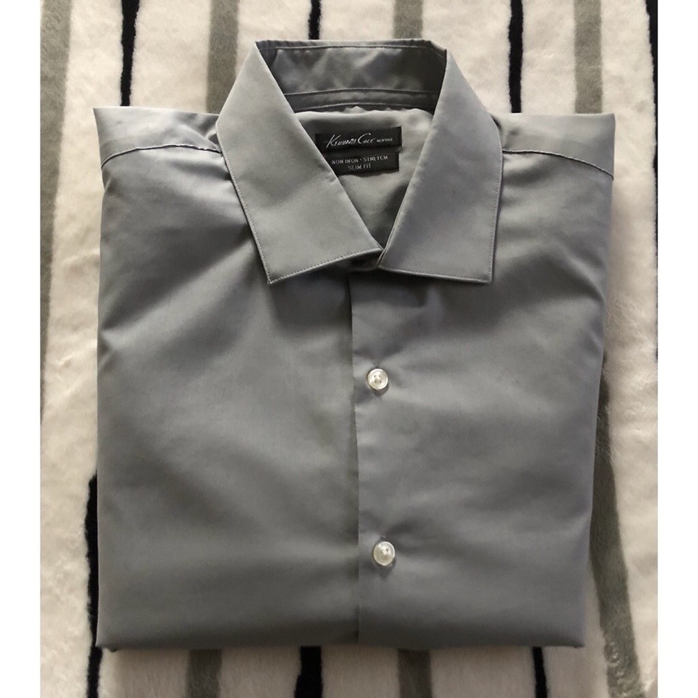 Kenneth Cole men’s gray long sleeve button down